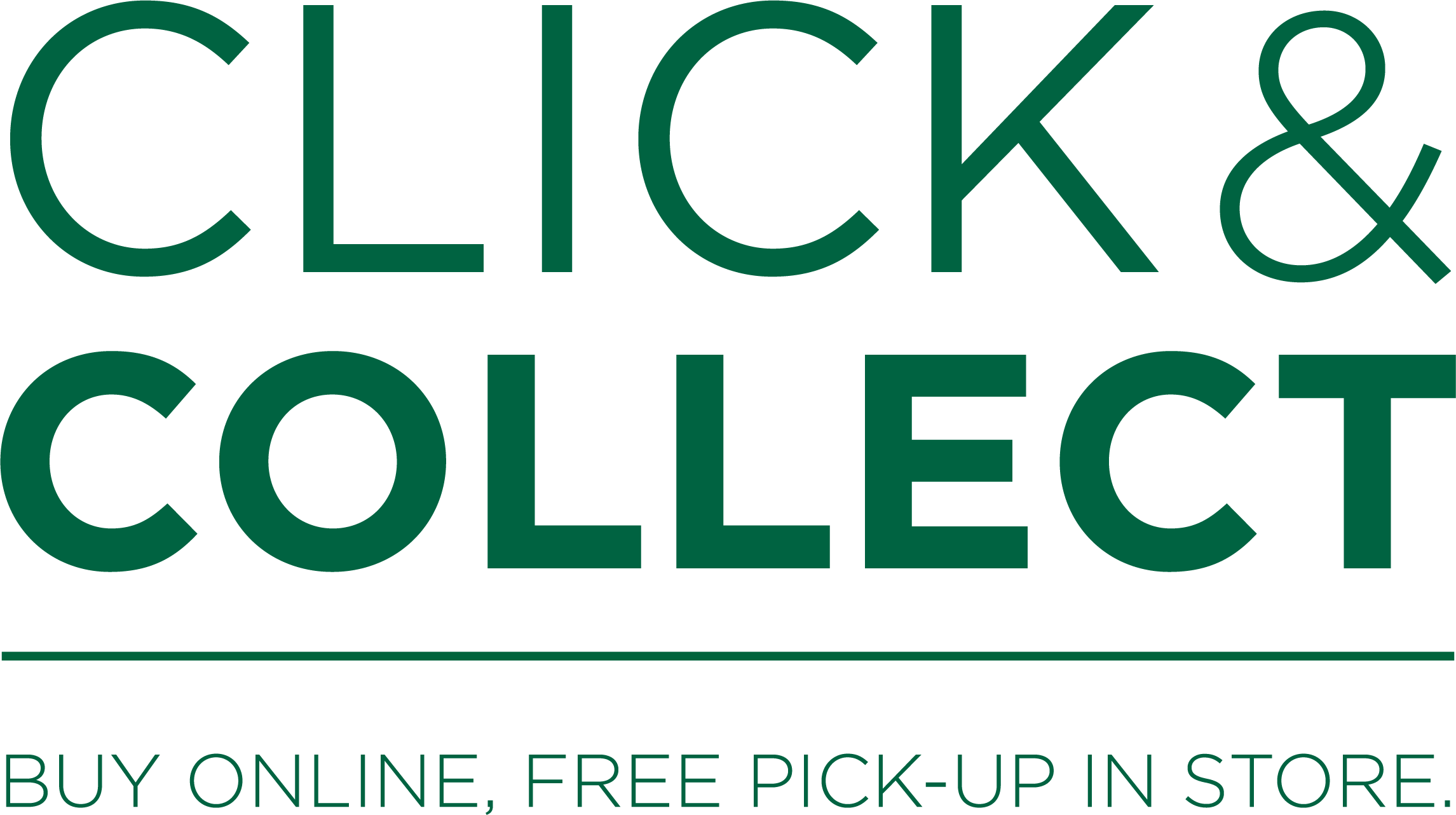click & collect. Buy online, free pickup in store.